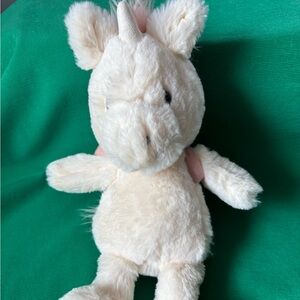 Jellycat Unicorn w Backpack Plush White Pink Stuffie plush toy
